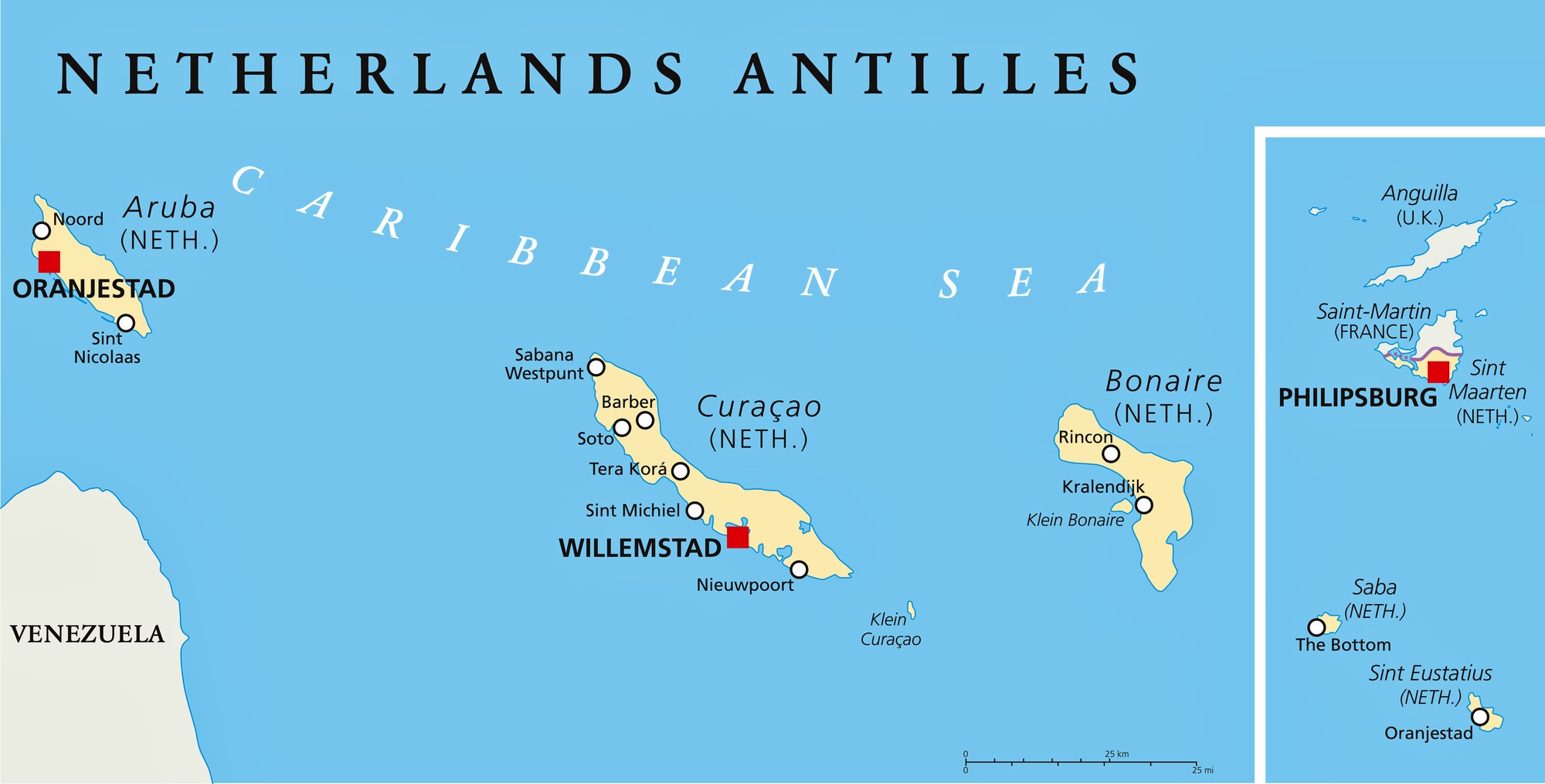 Karten von Antillen | Karten von Antillen zum Herunterladen und Drucken