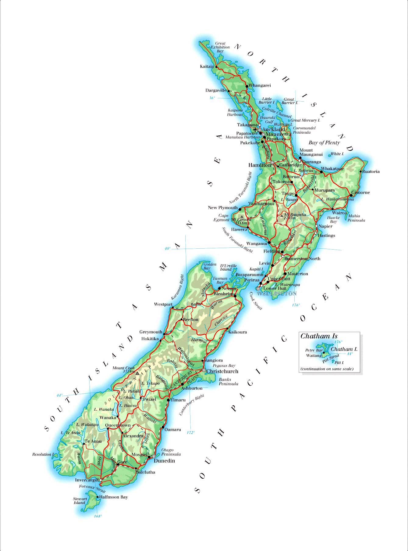 clipart map of new zealand - photo #46