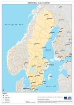 Landkarten von Schweden