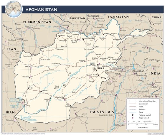 Detailed map Afghanistan