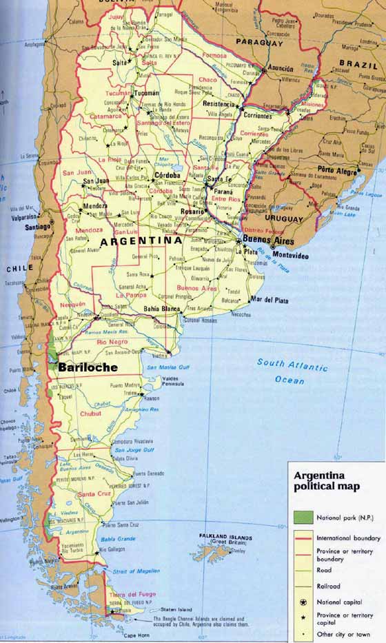 Plattegrond van Argentinie