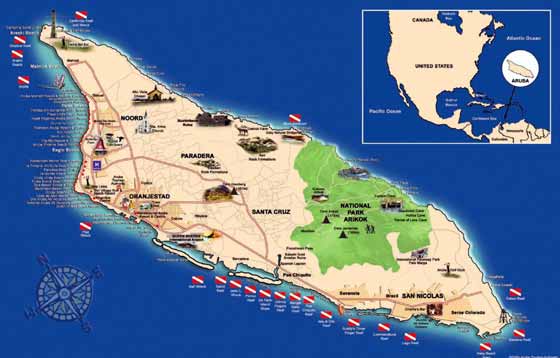 Large map of Aruba