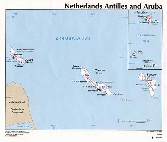 Plattegrond van Aruba