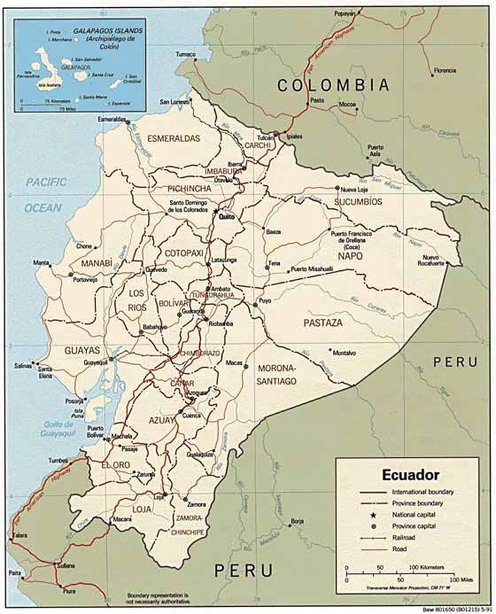 Plattegrond van Ecuador