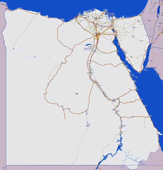 Detaylı haritası Mısır