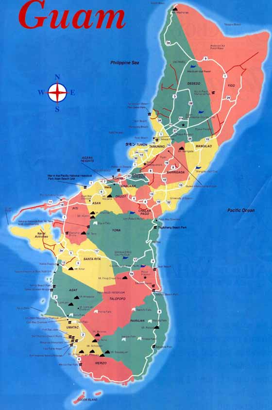Карта  Гуама