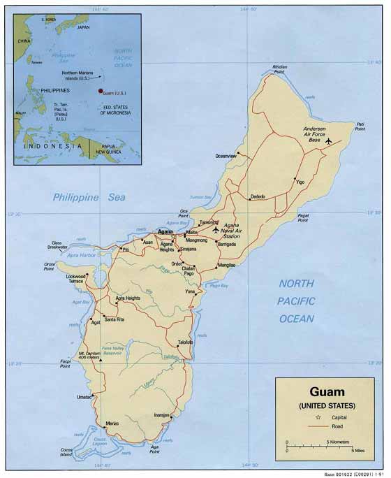 Plattegrond van Guam