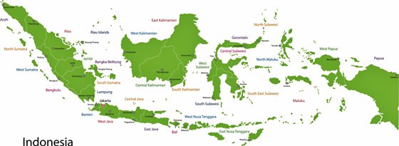 Gran mapa de Indonesia
