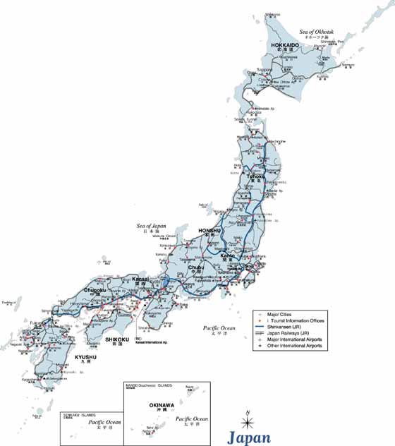 Detailed map Japan