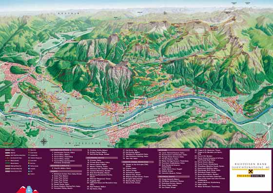 Plattegrond van Liechtenstein