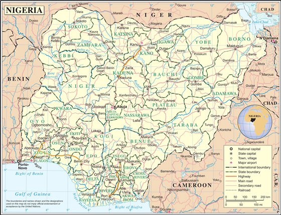 Large map of Nigeria