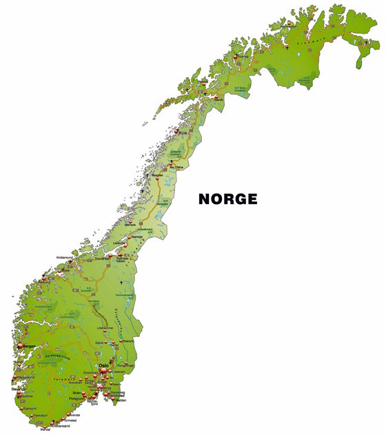carte de Norvège