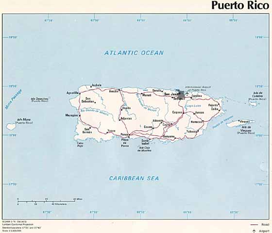 Large map of Puerto Rico