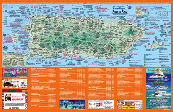 Detaillierte Karte von Puerto Rico