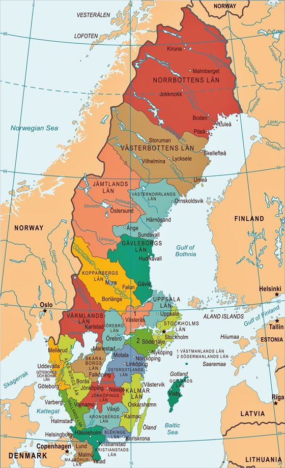 carte de Suède
