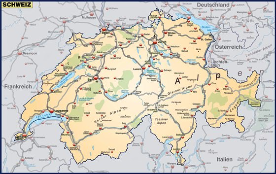 carte de Suisse