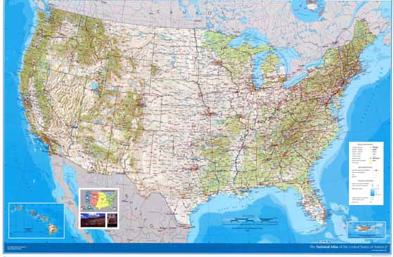 Large map of USA