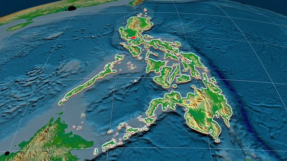 Relief map of Philippines
