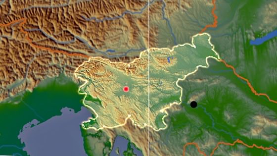Mapa en relieve de Eslovenia