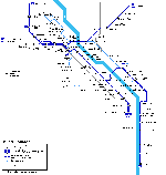 Plattegrond van de metro in Bonn