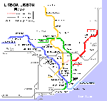 Lissabon metro kaart - OrangeSmile.com