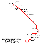 Minneapolis metro kaart - OrangeSmile.com