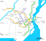 Carte du métro a Montréal