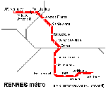 Rennes metro kaart - OrangeSmile.com