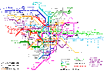 Plattegrond van de metro in Tokyo