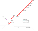 Carte des itinéraires de tram Bergame