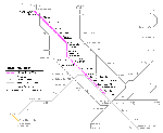 Carte des itinéraires de tram Birmingham