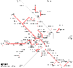 Carte des itinéraires de tram Erfurt