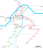 Carte des itinéraires de tram Innsbruck