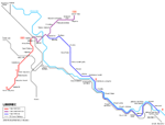 Carte des itinéraires de tram Liberec
