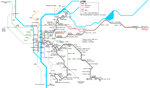 Carte des itinéraires de tram Lyon