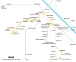 Carte des itinéraires de tram Mayence