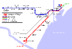 Carte des itinéraires de tram Malaga