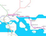 Carte des itinéraires de tram Stockholm