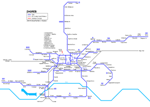 Carte des itinéraires de tram Zagreb
