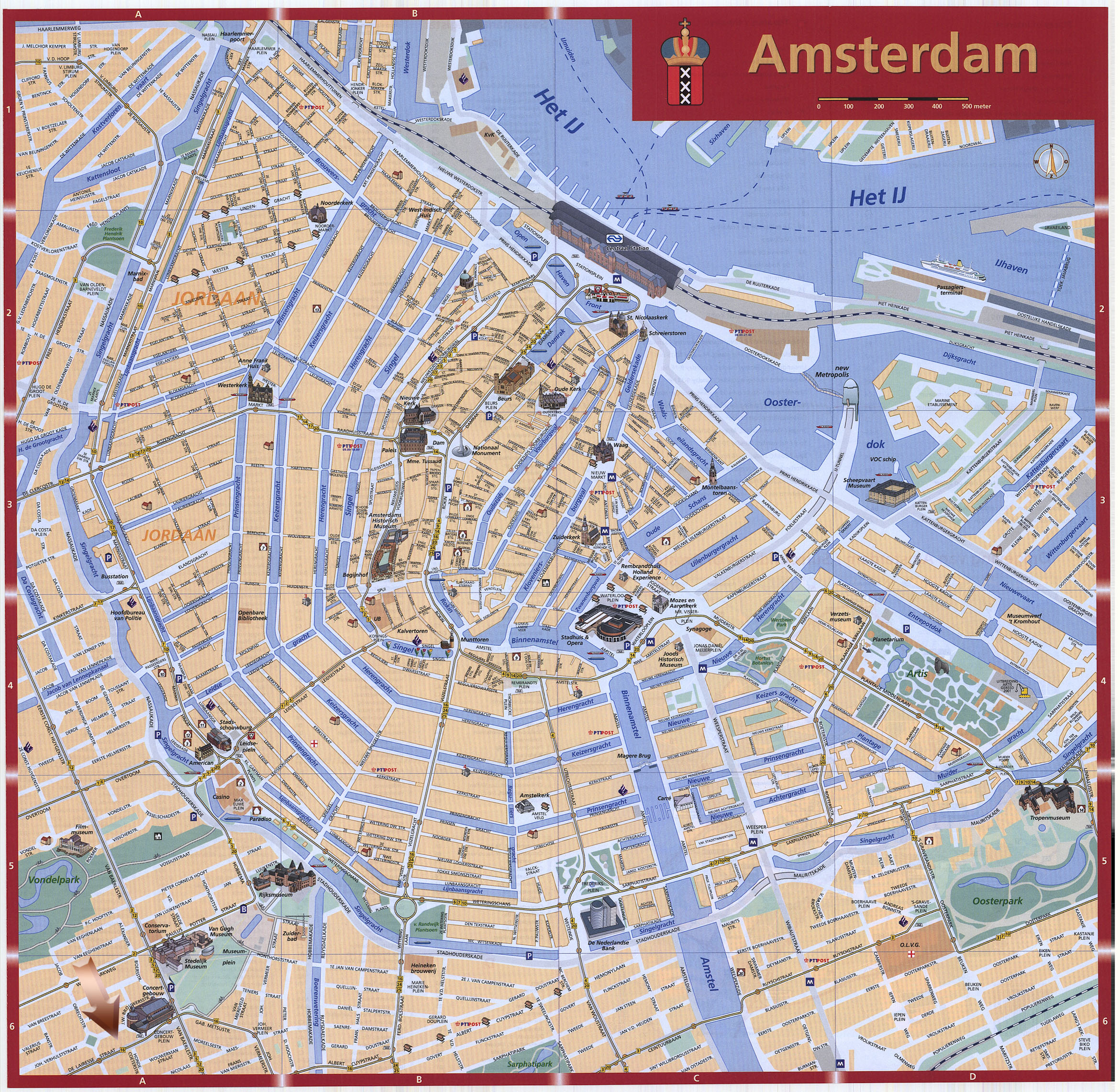 amsterdam karta Amsterdam Map   Detailed City and Metro Maps of Amsterdam for  amsterdam karta
