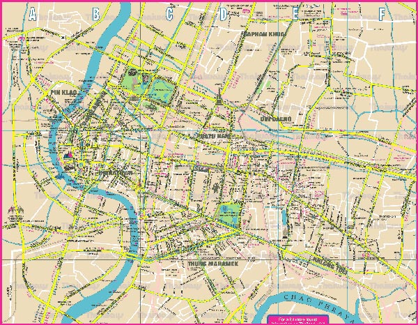 Hoge-resolutie grote stads-kaart van Bangkok