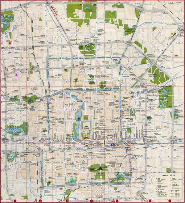 High-resolution large map of Beijing - download for print out