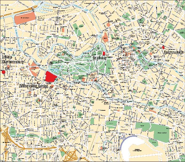High-resolution large map of Berlin - download for print out