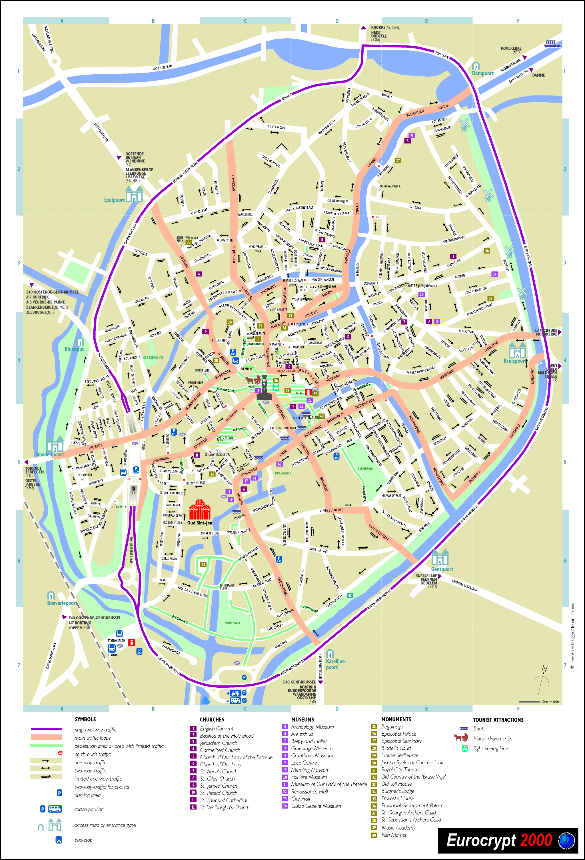 bruges map belgium