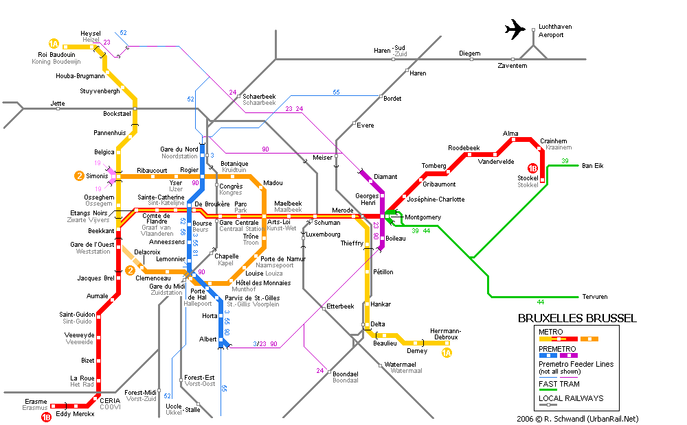 brussels metro map