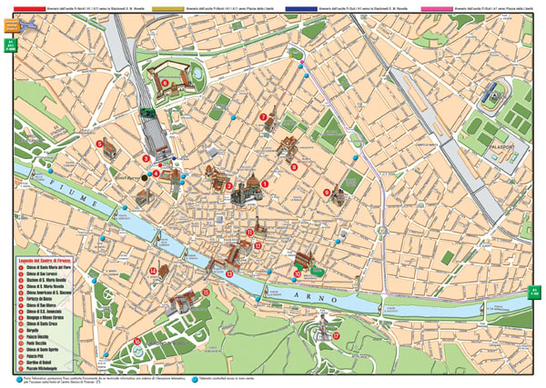 High-resolution large map of Florence - download for print out