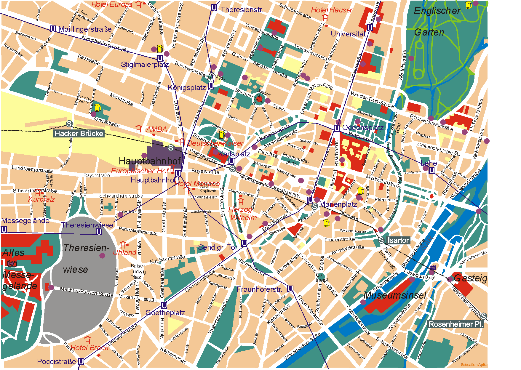 minhen mapa Munich Map   Detailed City and Metro Maps of Munich for Download  minhen mapa