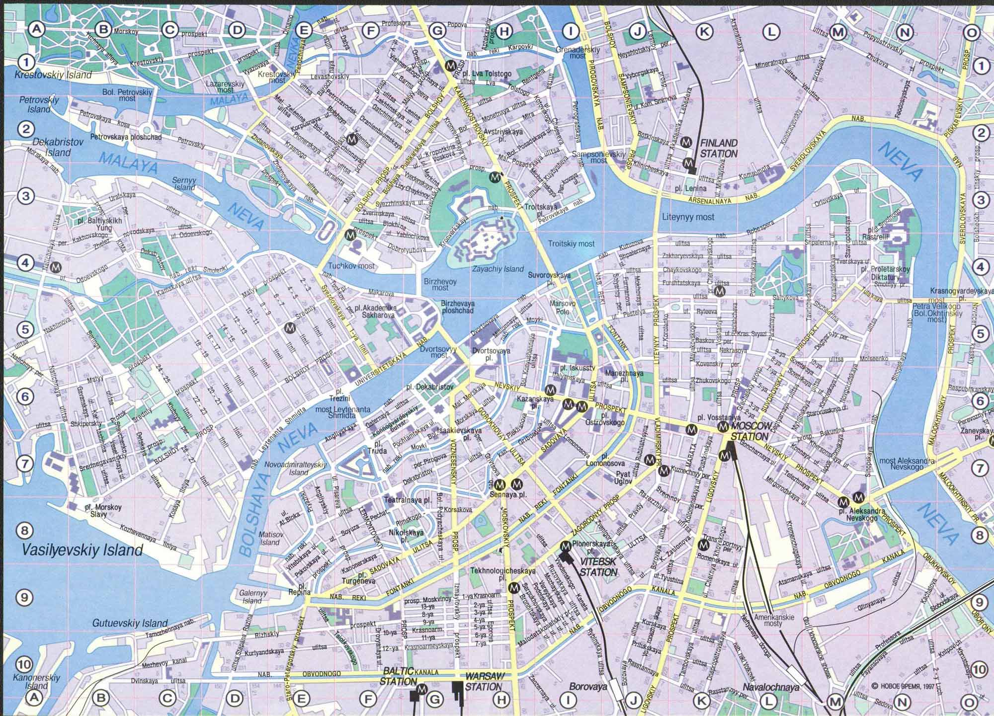 Saint Petersburg Map Detailed City And Metro Maps Of Saint