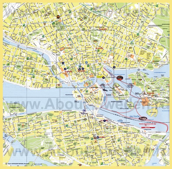 High-resolution large map of Stockholm - download for print out