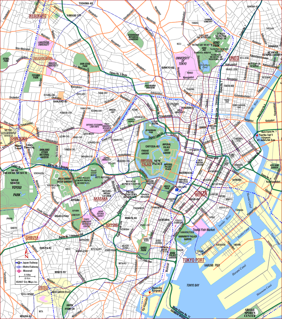 the detailed tokyo map you can